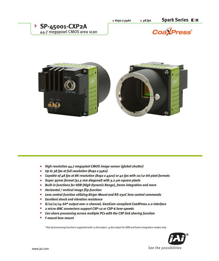 JAI Spark Series (25-45 MP)